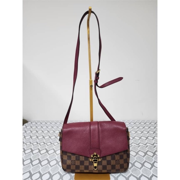 Louis Vuitton Handbags - Authentic Louis Vuitton Damier Ebene Clapton PM Shoulder Bag Brown/Wine